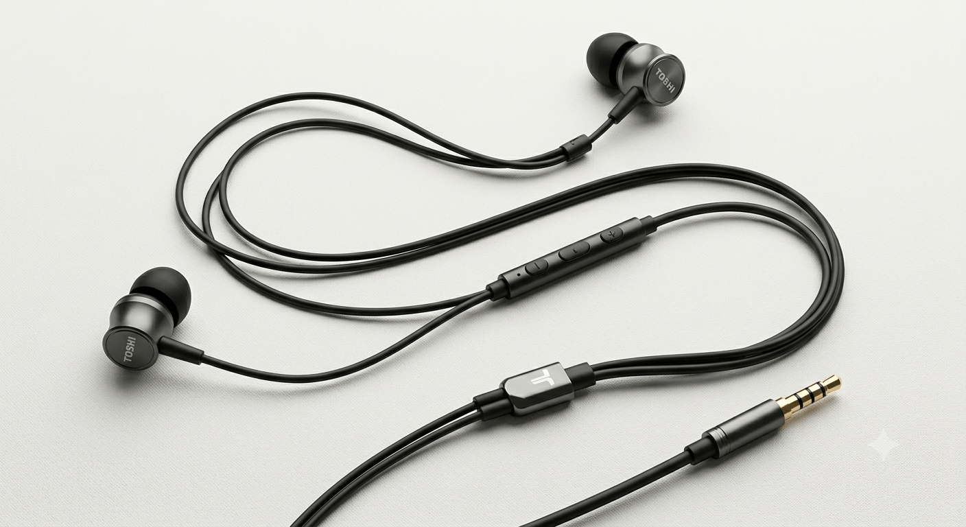 TOSHI T5 Wired In-Ear Earphones with HD Microphone - Image 2